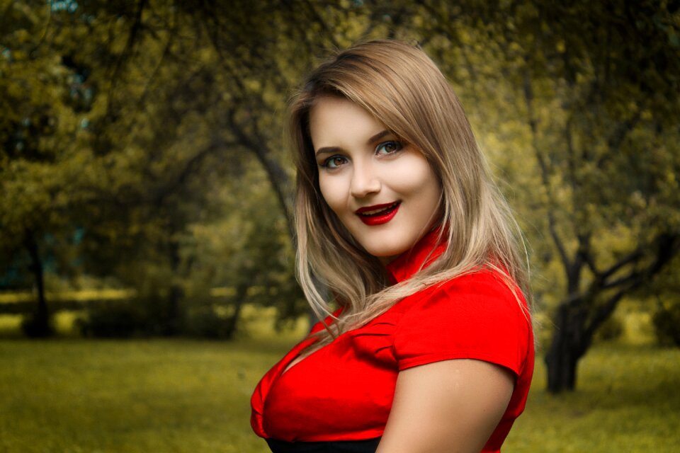 Woman girl outdoors