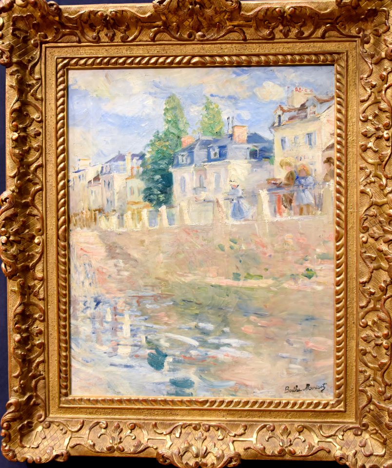 Berthe Morisot, The Quay of Bougival, 1883, National Gallery, Oslo (2) (36069537110)