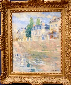 Berthe Morisot, The Quay of Bougival, 1883, National Gallery, Oslo (2) (36069537110)