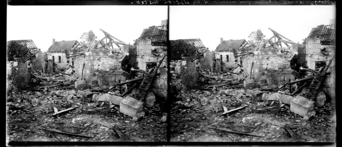 Berzy le Sec. Rue qui allait à la station météo - Fonds Berthelé - 49Fi1100