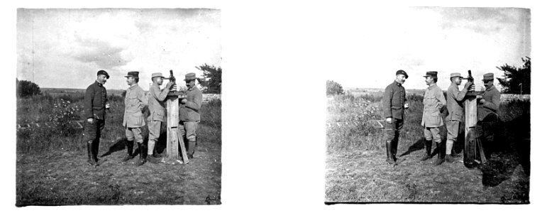 Berzy-le-Sec. Station météo. Sondage. X de Massia. RB. sergent Millet et Noyer - Fonds Berthelé - 49Fi928
