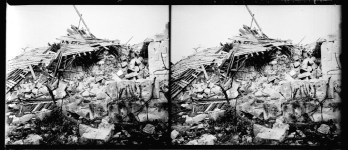 Berzy le Sec. ruines de la maison de Mr Leveau. - Fonds Berthelé - 49Fi1101