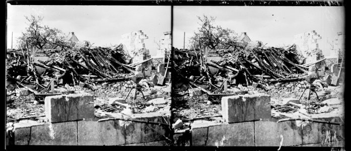 Berzy le Sec. ruines de la maison de Mme Saigny. - Fonds Berthelé - 49Fi1104