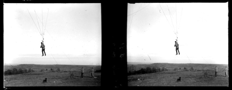 Berzy. 1-11-17. R. Berthelé en ballon captif - Fonds Berthelé - 49Fi466