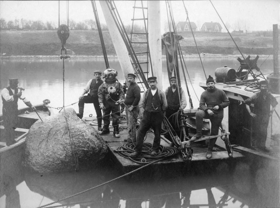 Beseitigung von Felsen im Kaiser-Wilhelm-Kanal (Kiel 71.059)