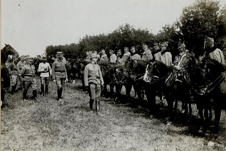 Besichtigung der Divisionskavallerie der 15 Infanteriedivision durch Erzherzog Karl am 24.8.1916 (BildID 15549957)