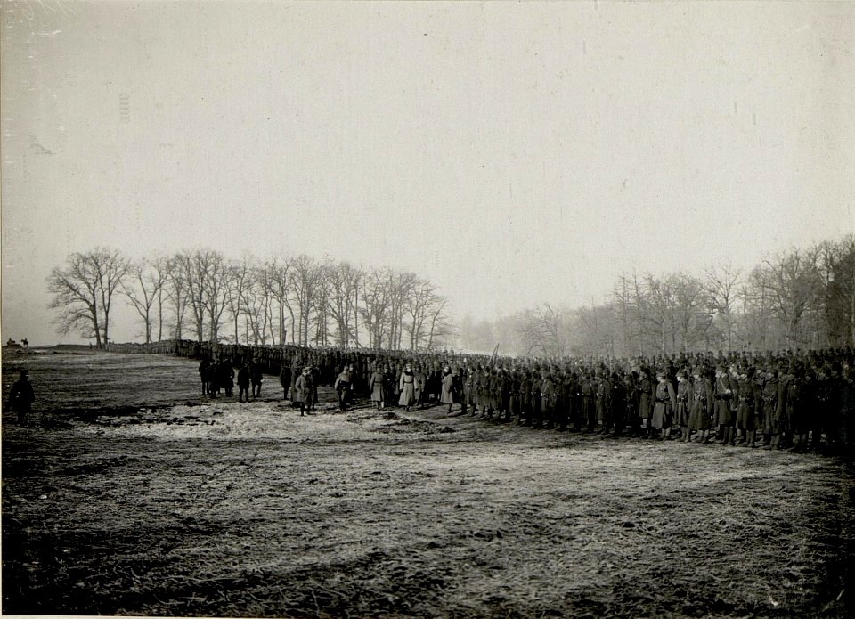 Besichtigung des Infanterieregimentes 40 durch den Thronfolger Erzherzog Karl, aufgenommen am 2. Februar 1916 (BildID 15541519)