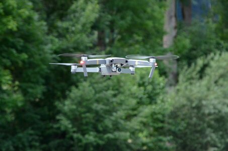 Drone flying aerial view