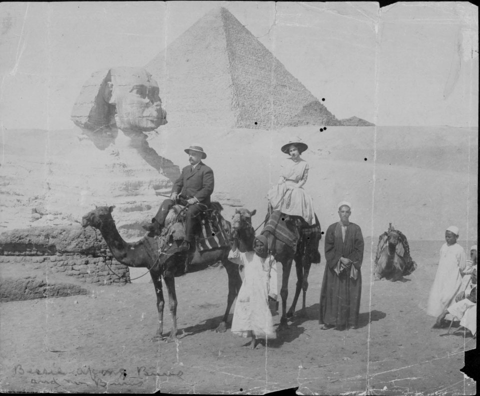 Bessie Afong and husband in Egypt (PP-67-2-022)