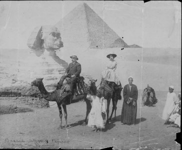 Bessie Afong and husband in Egypt (PP-67-2-022)