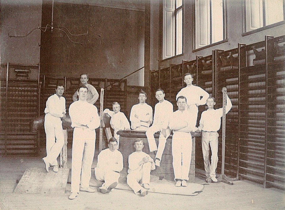 Beskowska skolan Stockholm gymnastikavdelningen ca 1890 gih0151