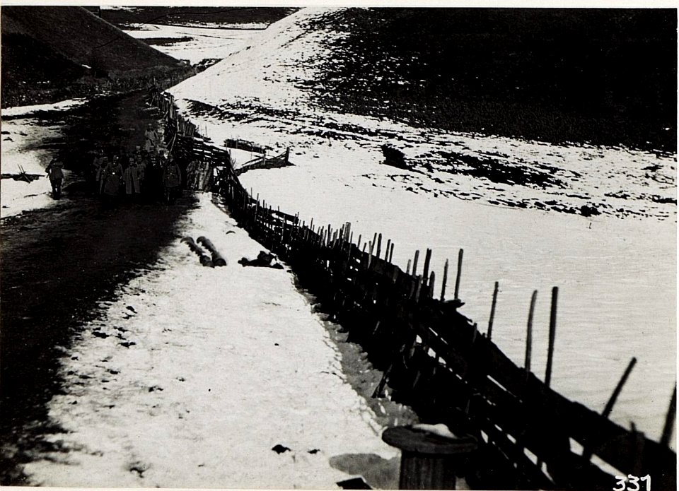 Besuch des Wiener Bürgermeisters Weiskirchner bei der Truppen des alten 14. Korps, am 29.1.1916, Exzellenz Roth mit dem Bürgermeister in der Nähe des Watschinger-Hofes. (BildID 15580582)