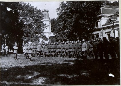 Besuch S.M.des Königs Friedrich August v.Sachsen 6.9.1917 in Chorostkow. (BildID 15730200)
