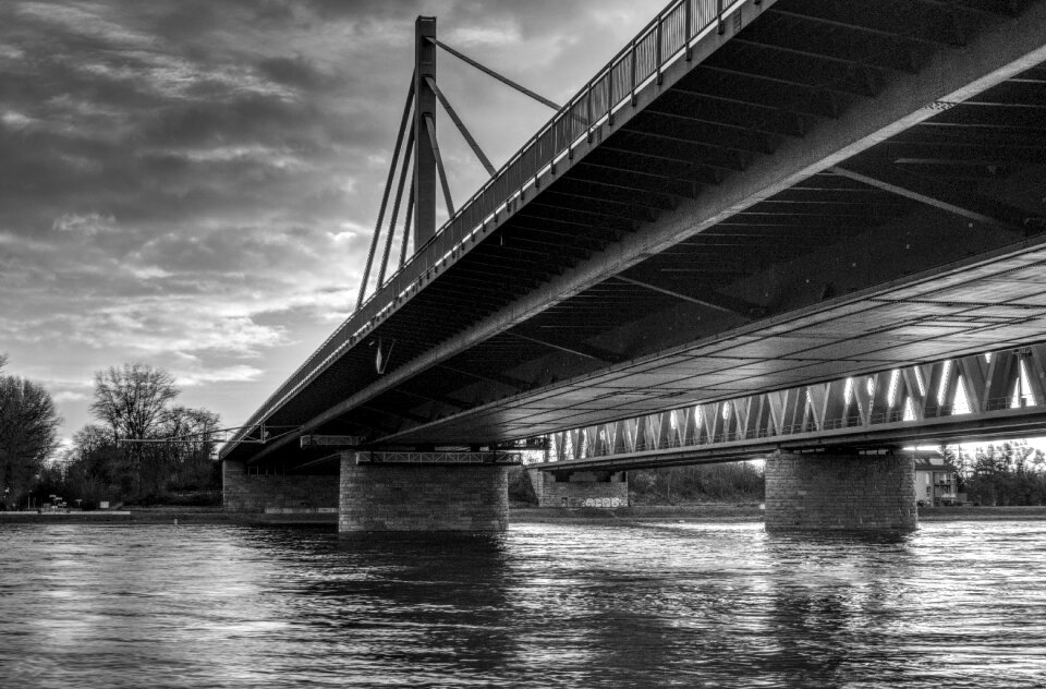 High water rhine sunrise