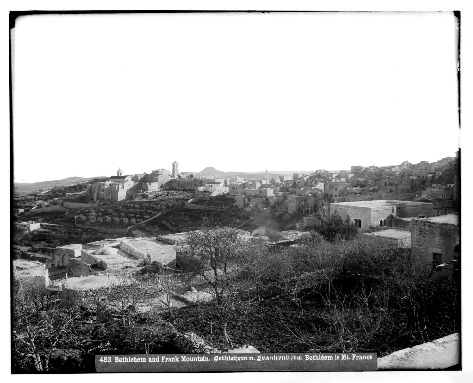Bethlehem (Beit-Lahm) and surroundings. Bethlehem and Frank Mountain LOC matpc.06764
