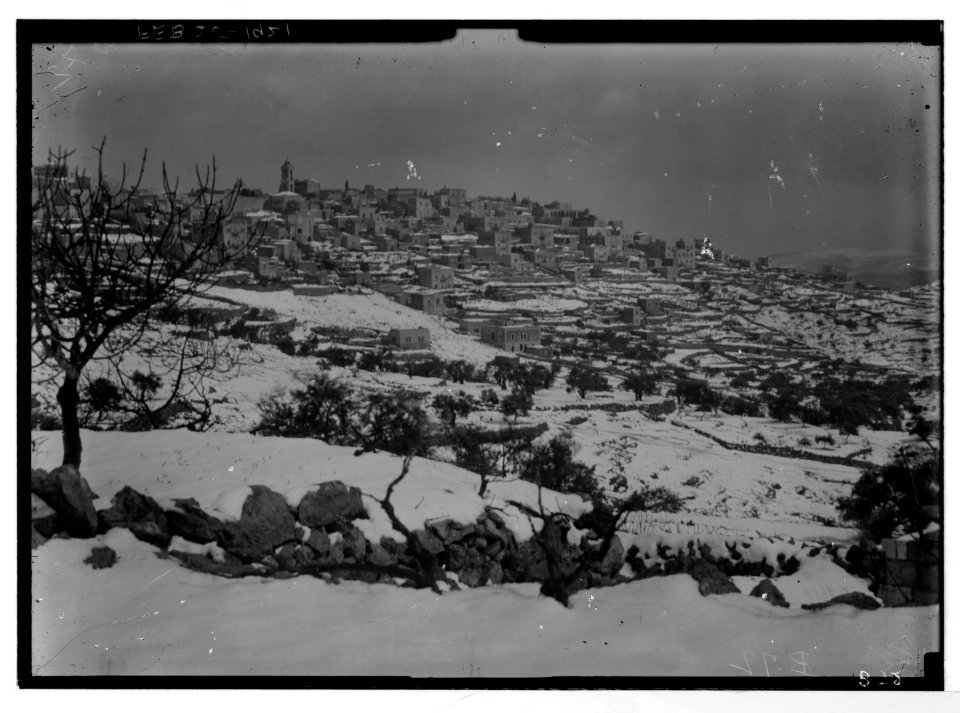 Bethlehem and surroundings. Bethlehem in snow LOC matpc.05487