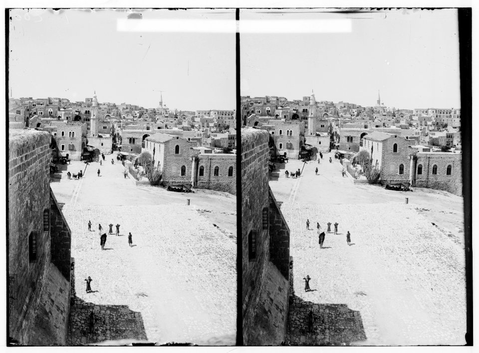 Bethlehem and surroundings. Bethlehem from the Church of the Nativity LOC matpc.00973