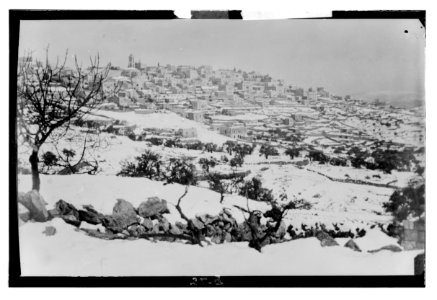 Bethlehem and surroundings. Bethlehem in snow LOC matpc.14750