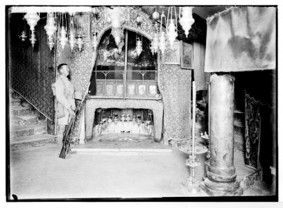 Bethlehem and surroundings. The guard in the Grotto (Church of the Nativity) LOC matpc.05112
