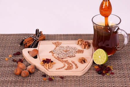 Lime walnuts almond