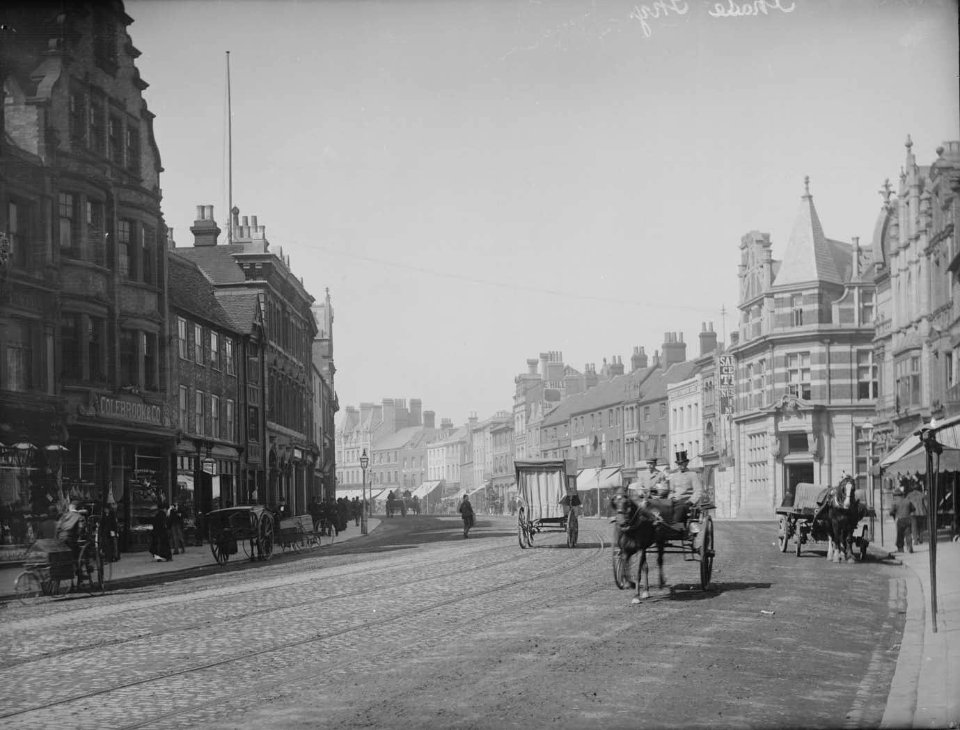 Broad Street, Reading, looking westwards, c. 1890