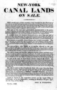Broadside)- New-York Canal Lands on Sale. ... Hez. B. Pierpont, October 1823 LCCN2005693296