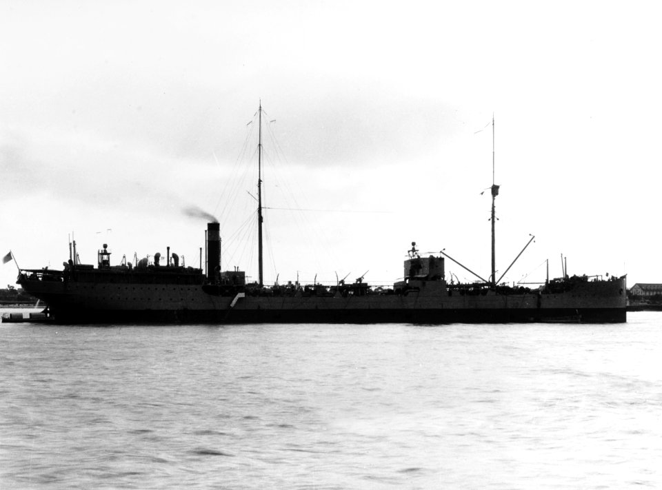 Broadside view of USS Neches (AO-5)