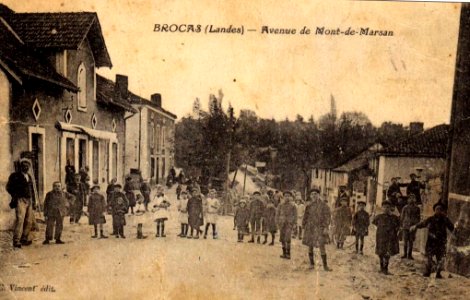 Brocas (Landes) - route de Mont-de-Marsan