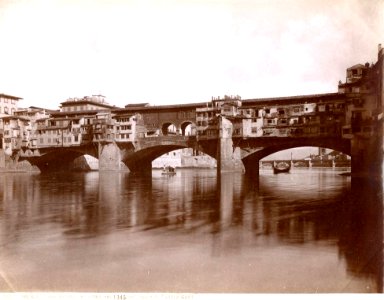 Brogi, Carlo (1850-1925) - n. 8607 - Firenze - Ponte Vecchio, rifondato nel 1345, coll'opera di Taddeo Gaddi