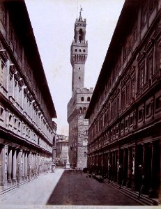 Brogi, Giacomo (1822-1881) - n. 3060 - Firenze - Portici degli Uffizi costruiti sul disegno del Vasari