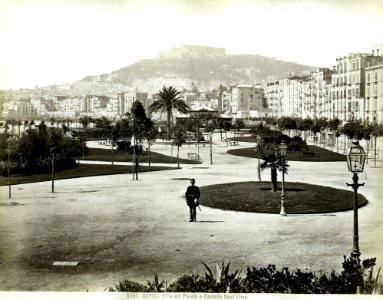 Brogi, Giacomo (1822-1881) - n. 5005 - Napoli - Villa del Popolo e Castello Sant'Elmo photo