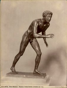 Brogi, Giacomo (1822-1881) - n. 5278 - Napoli. Museo Nazionale. Discobolo, bronzo trovato ad Ercolano nel 1754 - 