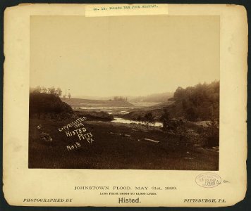 Broken dam from roadway, Johnstown Flood, May 31st, 1889 LCCN2008675505