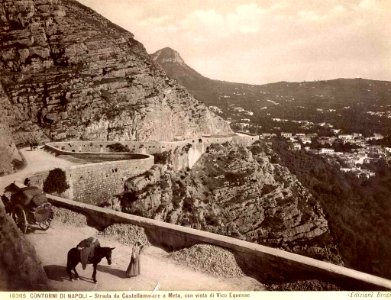 Brogi, Carlo (1850-1925) - n. 10305 - Contorni di Napoli - Strada da Castellammare a Meta, con vista di Vico Equense