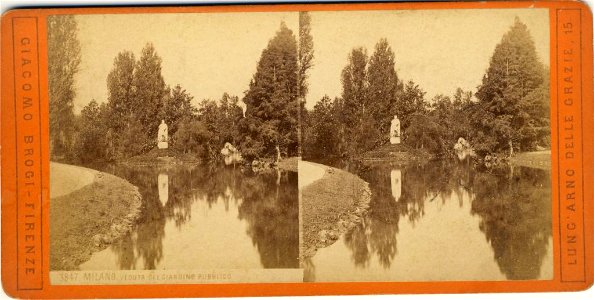 Brogi, Giacomo (1822-1881) - 3847 - Milano - Veduta del Giardino Pubblico