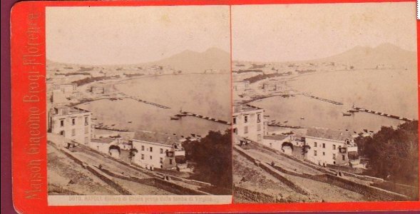 Brogi, Giacomo (1822-1881) - n. 5010 (stereo) - Napoli - Riviera di Chiaia dalla tomba di Virgilio