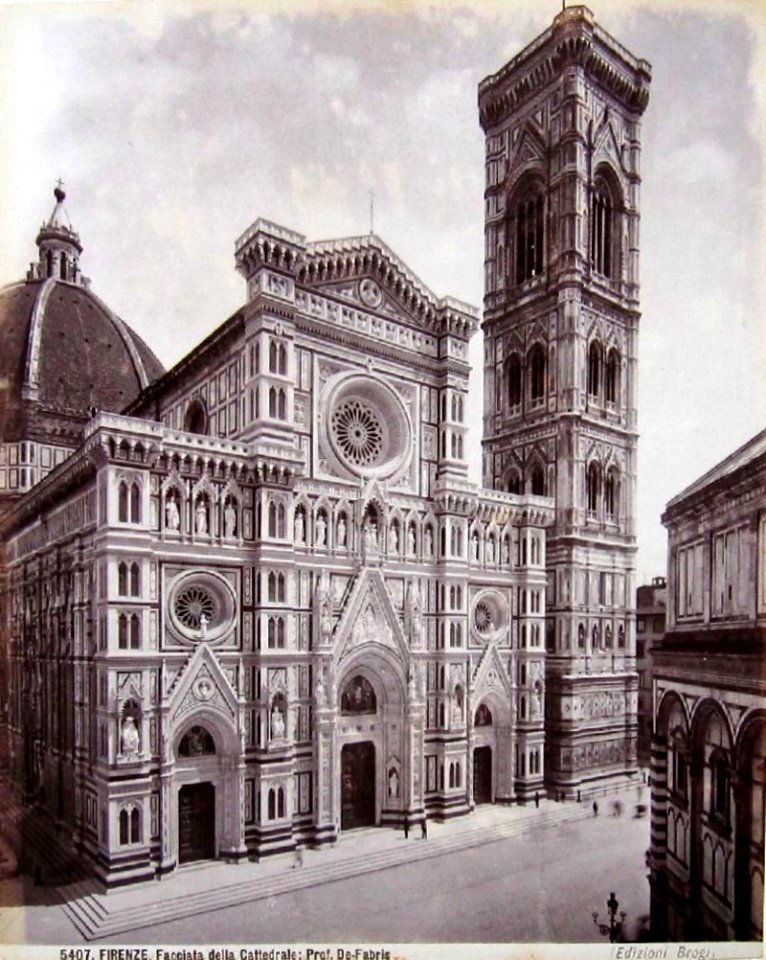 Brogi, Giacomo (1822-1881) - n. 5407 - Firenze - Facciata della Cattedrale - Prof. De Fabris