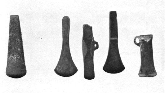 Bronzekelt aus Althaldensleben (17 cm hoch), Randbeil, Lappenbeil, Absatzbeil, Tüllenbeil