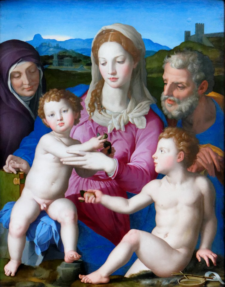 Bronzino - La Sainte Famille avec sainte Anne et le petit saint Jean-Baptiste 02
