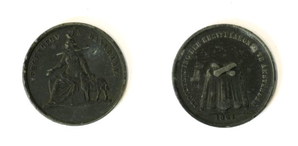 Broodpenning der Hervormde Diakonie te Amsterdam, objectnr 1724