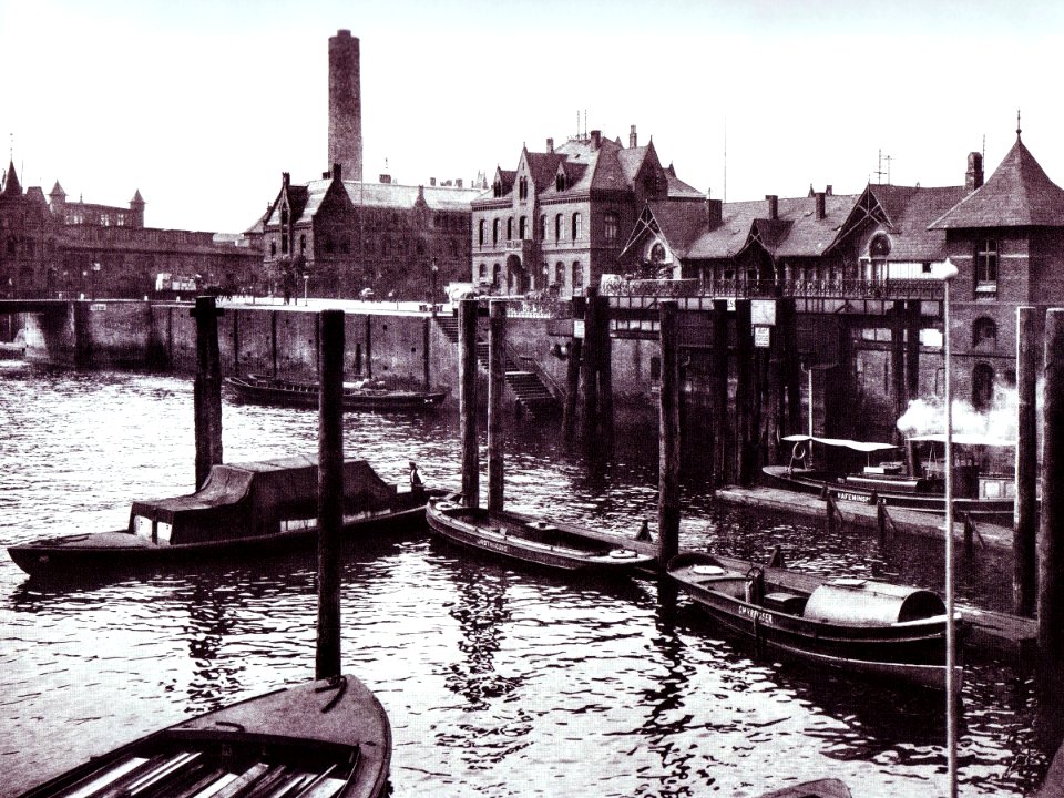Brooktorhafen Freihafenteil Hamburg um 1900