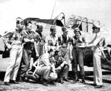 Brooks Field - Observation Cadets and Training Instructor