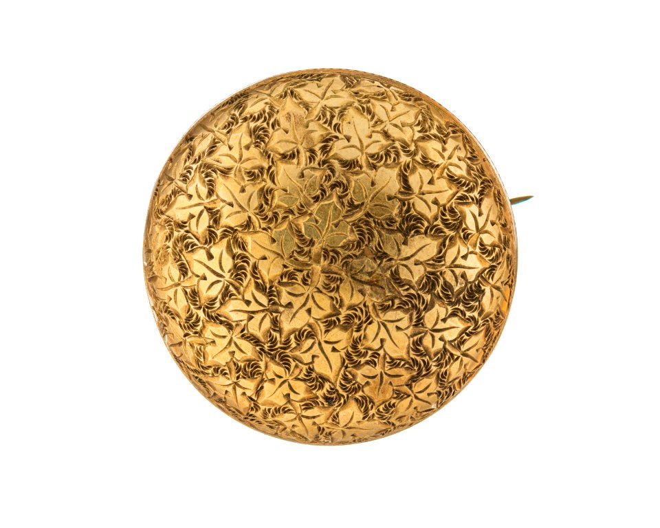 Brosch med förgyllt silver, 1887 - Hallwylska museet - 109703