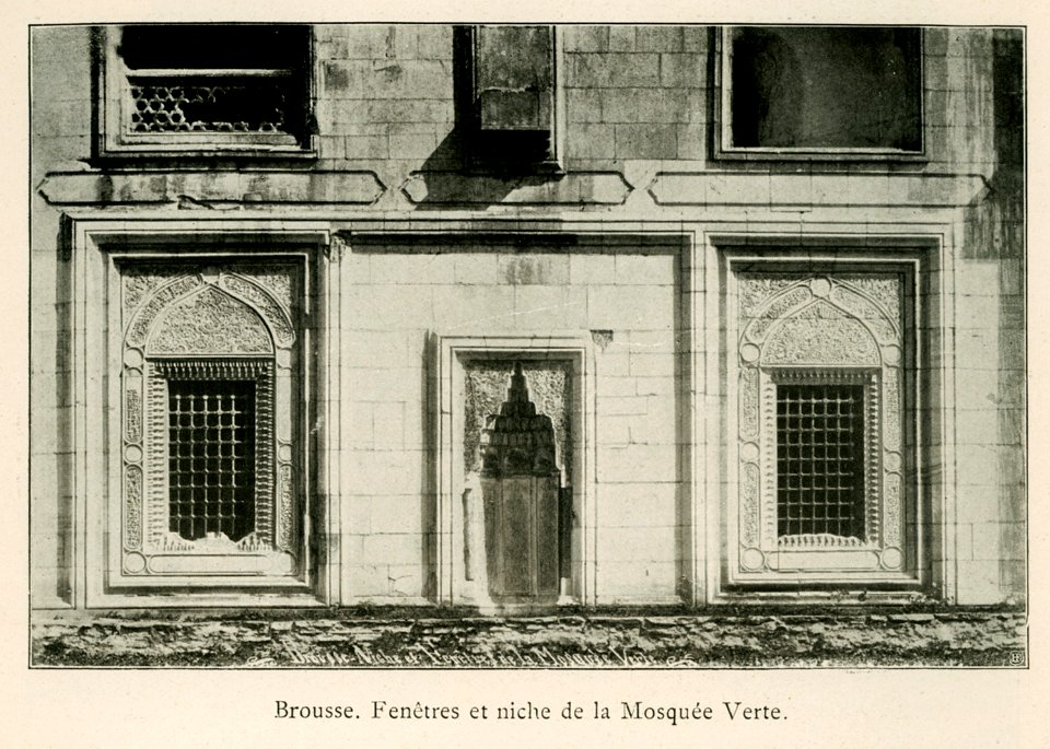 Brousse Fenêtres et niche de la Mosquée Verte - Barth Hermann - 1913
