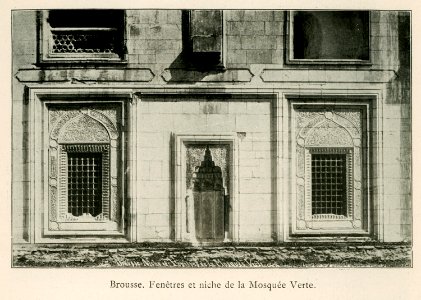 Brousse Fenêtres et niche de la Mosquée Verte - Barth Hermann - 1913