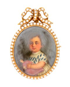 Brosch, 1872 med porträtt föreställande Elma von Hallwyl - Hallwylska museet - 109601 photo
