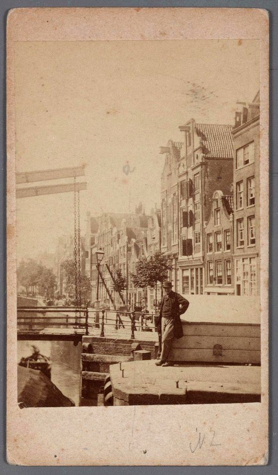 Brouwersgracht 2-4-6 en hoger, foto 5. Carte de visite van stereofoto