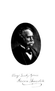 Brown Thurston (1814-1900), portrait and signature, facing right