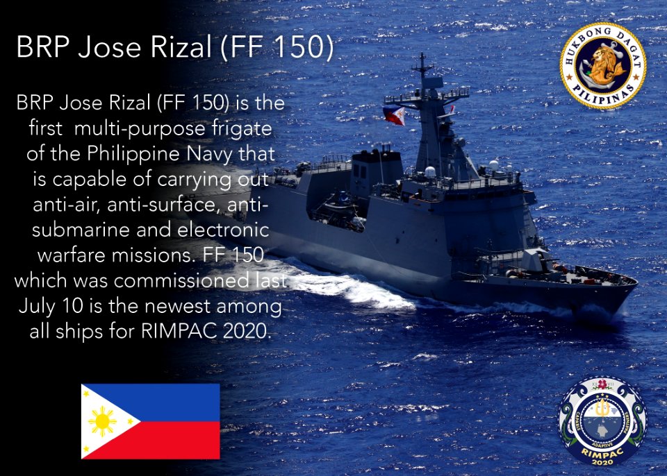 BRP Jose Rizal 2020 RIMPAC Infographic