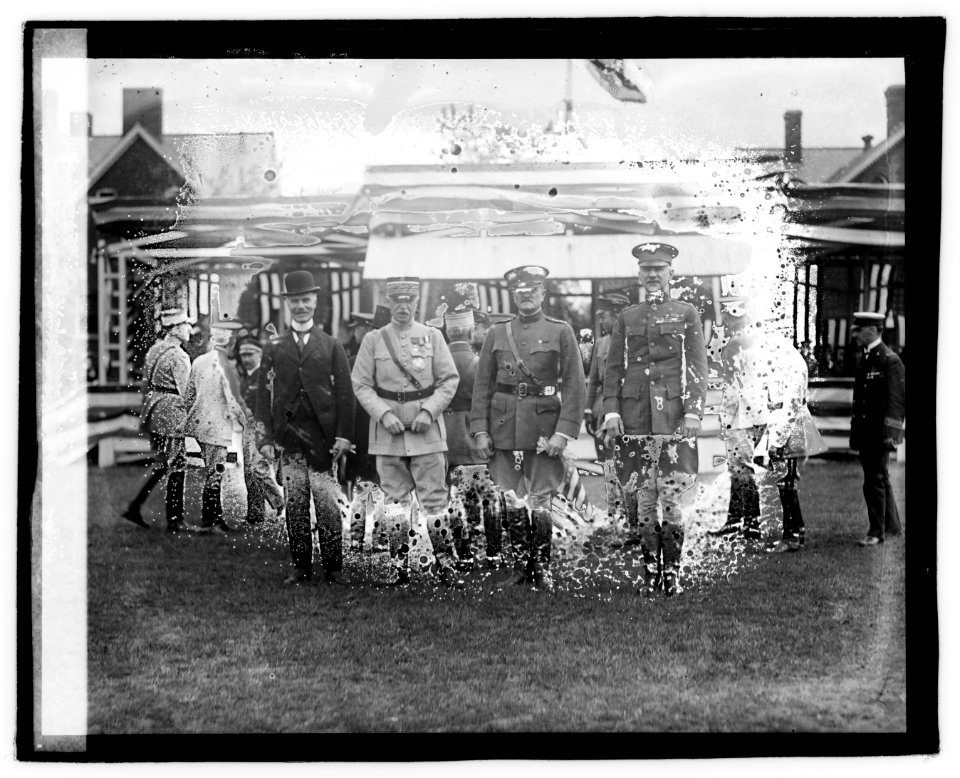 Bruce de Berne, General Fayolle, Pershing, and General March LCCN2016828864